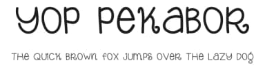 Yop Pekabor by Haslinda Adnan — Script Handwritten Font — thumbnail 1