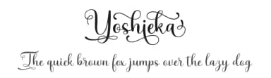 Yoshieka by Mega Type — Script Handwritten Font — thumbnail 1