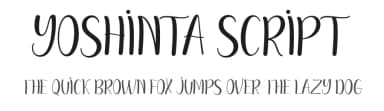 Yoshinta Script by Zikril lah — Script Handwritten Font — thumbnail 1