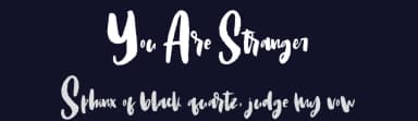 You Are Stranger by Thirtypath — Script Handwritten Font — thumbnail 2
