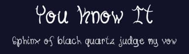 You Know It by Angus Mitch — Script Handwritten Font — thumbnail 2