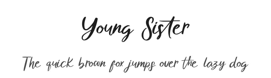 Young Sister by nomlimofont — Script Handwritten Font