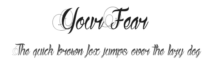 Your Fear by dcoxy - Greg Medina — Script Handwritten Font