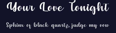 Your Love Tonight by Nuryanto Dwi — Script Handwritten Font — thumbnail 2