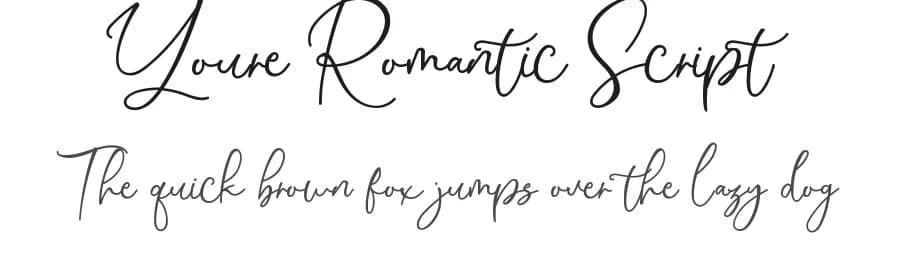 Youre Romantic Script by Aditya Rezki Apriyadi — Script Handwritten Font