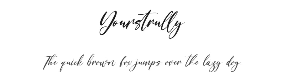Yourstrully by Maulana Creative — Script Handwritten Font