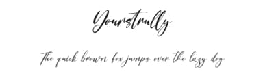 Yourstrully by Maulana Creative — Script Handwritten Font — thumbnail 1