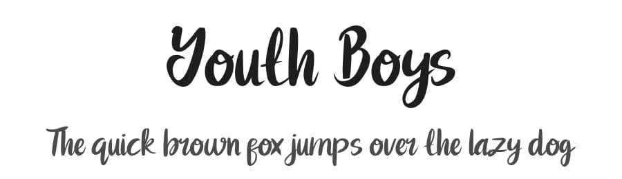 Youth Boys by nomlimofont — Script Handwritten Font