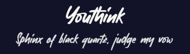 Youthink by 38.lineart — Script Handwritten Font — thumbnail 2