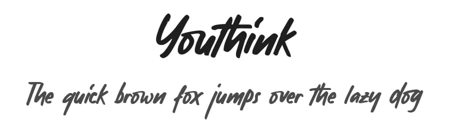 Youthink by 38.lineart — Script Handwritten Font