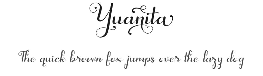 Yuanita by PutraCetol Studio — Script Handwritten Font