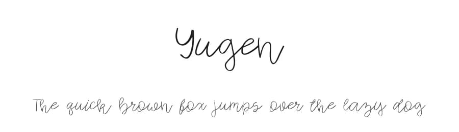 Yugen by Mr. Typeman — Script Handwritten Font — preview 1