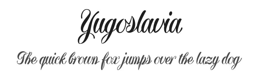 Yugoslavia by deFharo — Script Handwritten Font