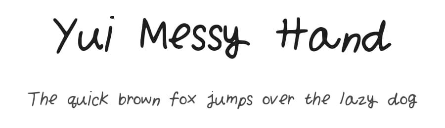 Yui Messy Hand by Yui Rasananda — Script Handwritten Font