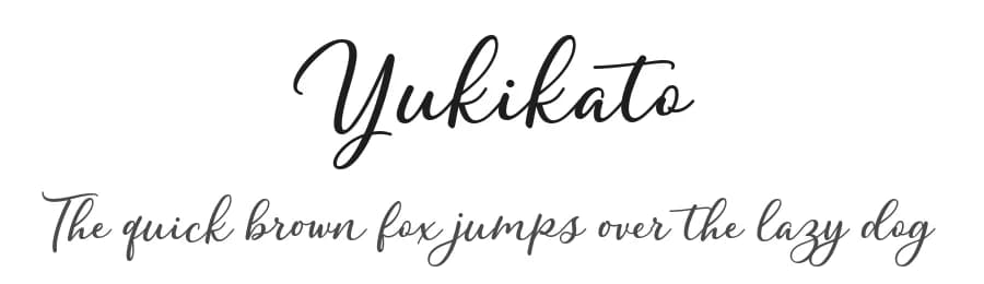 Yukikato by 7NTypes — Script Handwritten Font