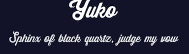 Yuko by Tegaki Script — Script Handwritten Font — thumbnail 2
