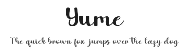 Yume by Faris   Graphic Art — Script Handwritten Font