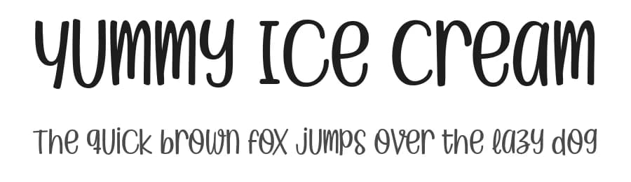 Yummy Ice Cream by Brithos Type — Script Handwritten Font