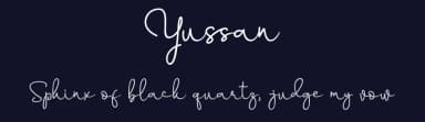 Yussan by aldedesign — Script Handwritten Font — thumbnail 2