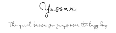 Yussan by aldedesign — Script Handwritten Font — thumbnail 1
