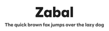 Zabal by Font People — Sans Serif Font — thumbnail 1