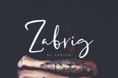 Zabrig Font by sarten — Script Handwritten Font — thumbnail 1