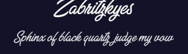 Zabritzkyes by Billy Argel Fonts ® — Script Handwritten Font — thumbnail 2