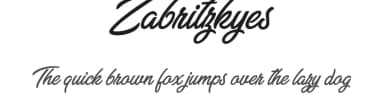 Zabritzkyes by Billy Argel Fonts ® — Script Handwritten Font — thumbnail 1