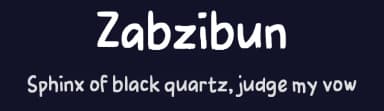 Zabzibun by wepfont.com — Script Handwritten Font — thumbnail 2