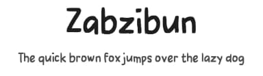 Zabzibun by wepfont.com — Script Handwritten Font — thumbnail 1