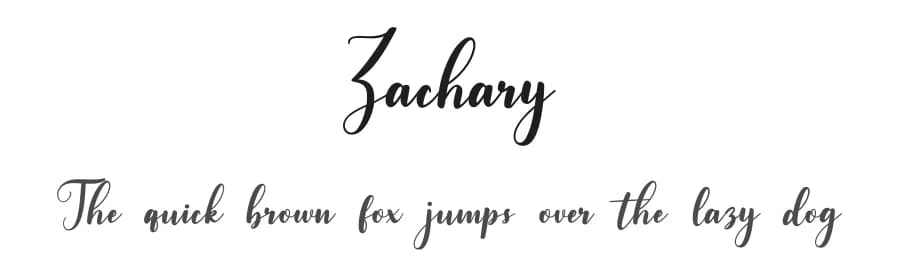 Zachary by Bearytype — Script Handwritten Font — preview 1