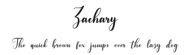 Zachary by Bearytype — Script Handwritten Font