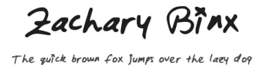 Zachary Binx by Zack Ring — Script Handwritten Font — thumbnail 1