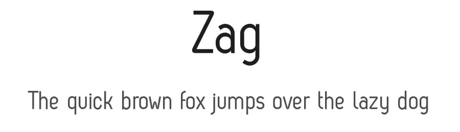 Zag by Fontfabric — Sans Serif Font