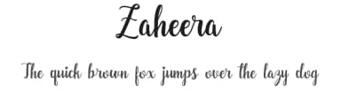 Zaheera by aqr typeface — Script Handwritten Font — thumbnail 1