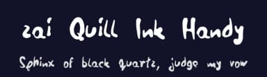 zai Quill Ink Handy by Tomasz Skowroński — Script Handwritten Font — thumbnail 2