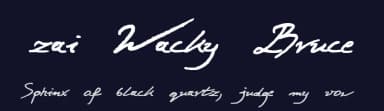 zai Wacky Bruce by Tomasz Skowroński — Script Handwritten Font — thumbnail 2