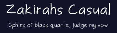 Zakirahs Casual by Zakirah Zakaria — Script Handwritten Font — thumbnail 2