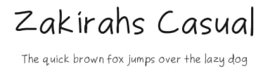 Zakirahs Casual by Zakirah Zakaria — Script Handwritten Font — thumbnail 1