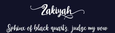 Zakiyah by Riyadh Rahman — Script Handwritten Font — thumbnail 2