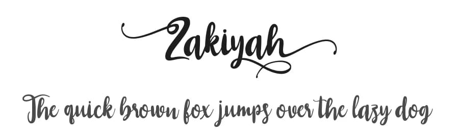 Zakiyah by Riyadh Rahman — Script Handwritten Font