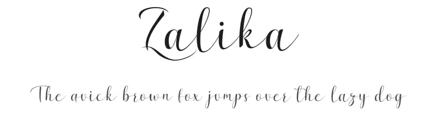 Zalika by Rezastudio — Script Handwritten Font
