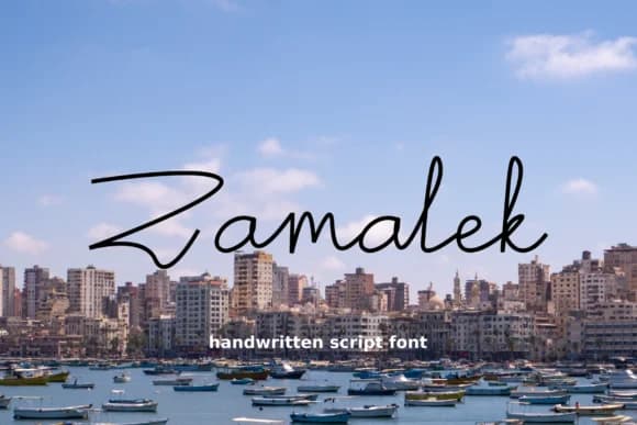 Zamalek Font by Ishmael Studio — Script Handwritten Font