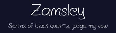 Zamsley by Asley Cruz — Script Handwritten Font — thumbnail 2