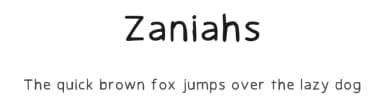 Zaniahs by Zaniah Profit — Script Handwritten Font — thumbnail 1