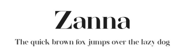 Zanna by Valentino  Vergan — Serif Font