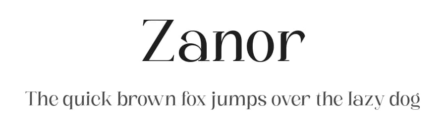 Zanor by Ardyana Types — Serif Font