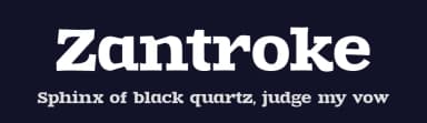 Zantroke by gluk — Sans Serif Font — thumbnail 2