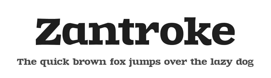 Zantroke by gluk — Sans Serif Font