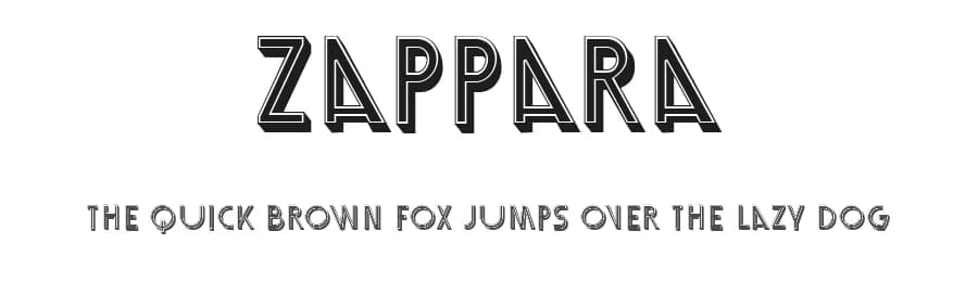 Zappara by Vladimir Nikolic — Sans Serif Font